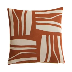 Kussen<Blancheporte Kussen met geometrische print terracotta / naturel