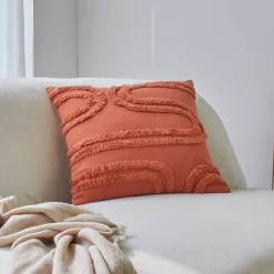 Kussen<Blancheporte Kussen met getufte bogen terracotta