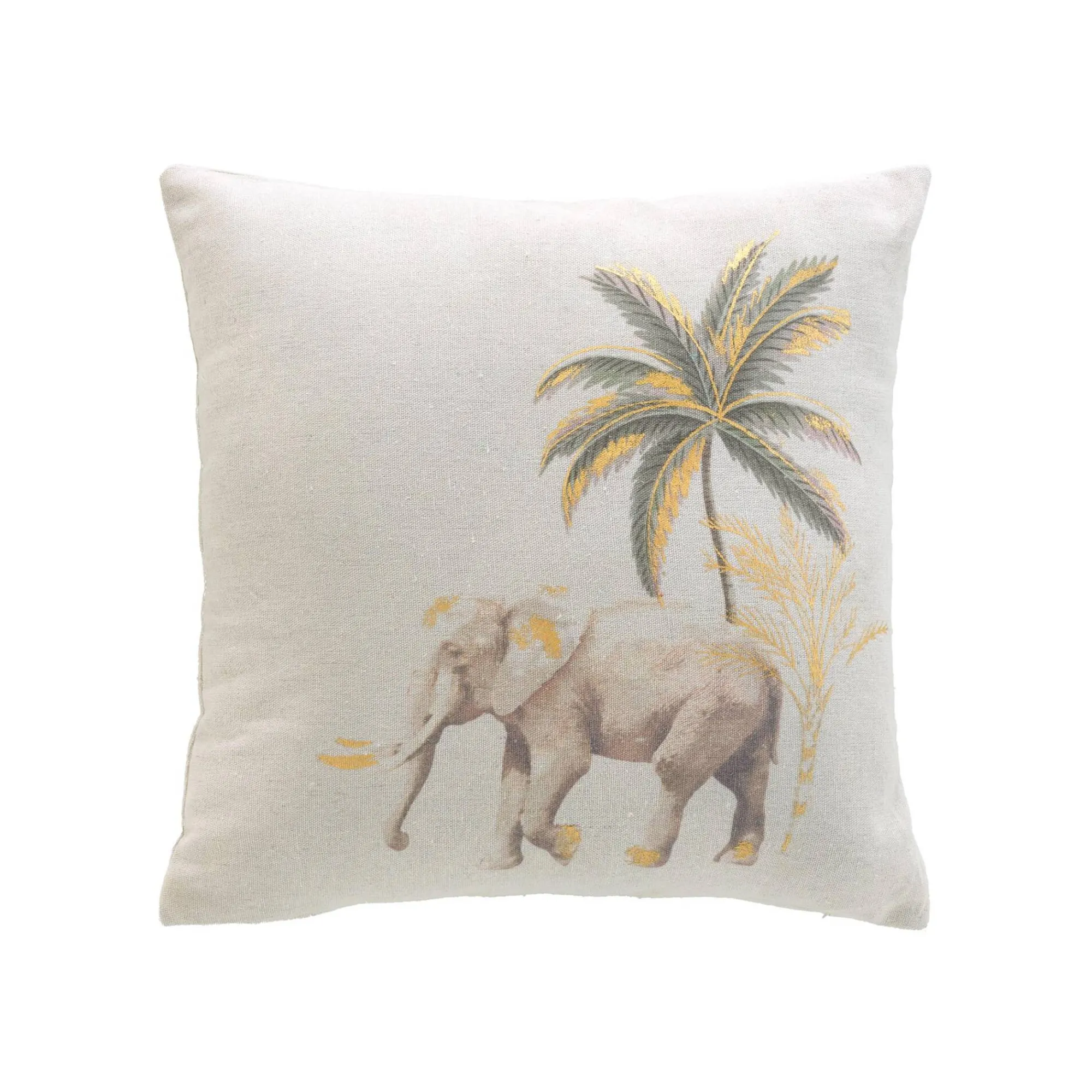 Kussen<Blancheporte Kussen met metallic savanneprint naturel