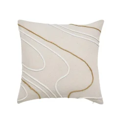 Kussen<Blancheporte Kussen met reliëfstrepen in jute en touw naturel