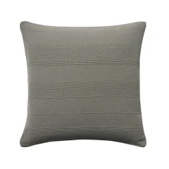 Kussenhoes<Blancheporte Kussenhoes in effen katoen met artisanaal weefsel - set van 2 parelgrijs