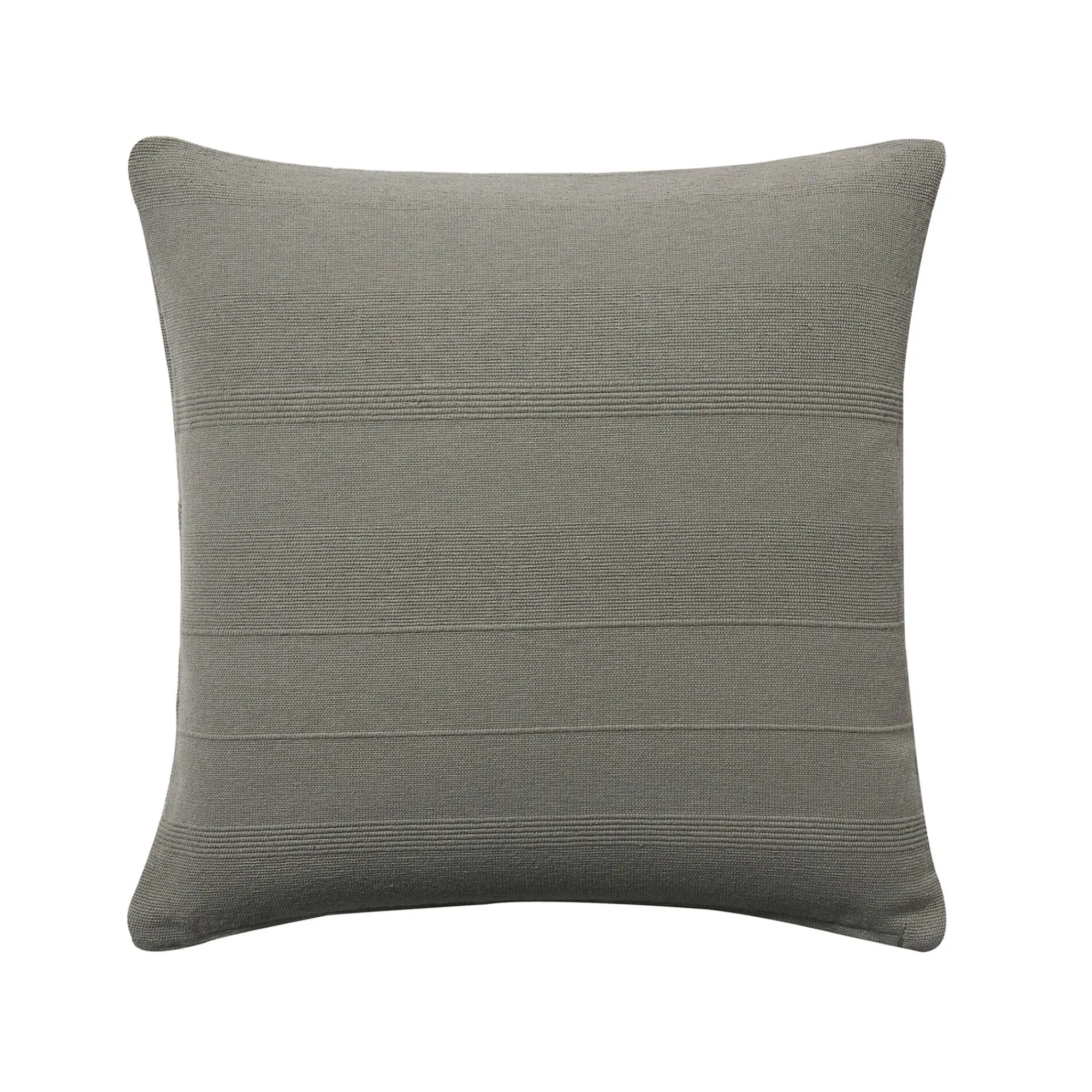 Kussenhoes<Blancheporte Kussenhoes in effen katoen met artisanaal weefsel - set van 2 parelgrijs