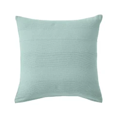 Kussenhoes<Blancheporte Kussenhoes in effen katoen met artisanaal weefsel - set van 2 celadon
