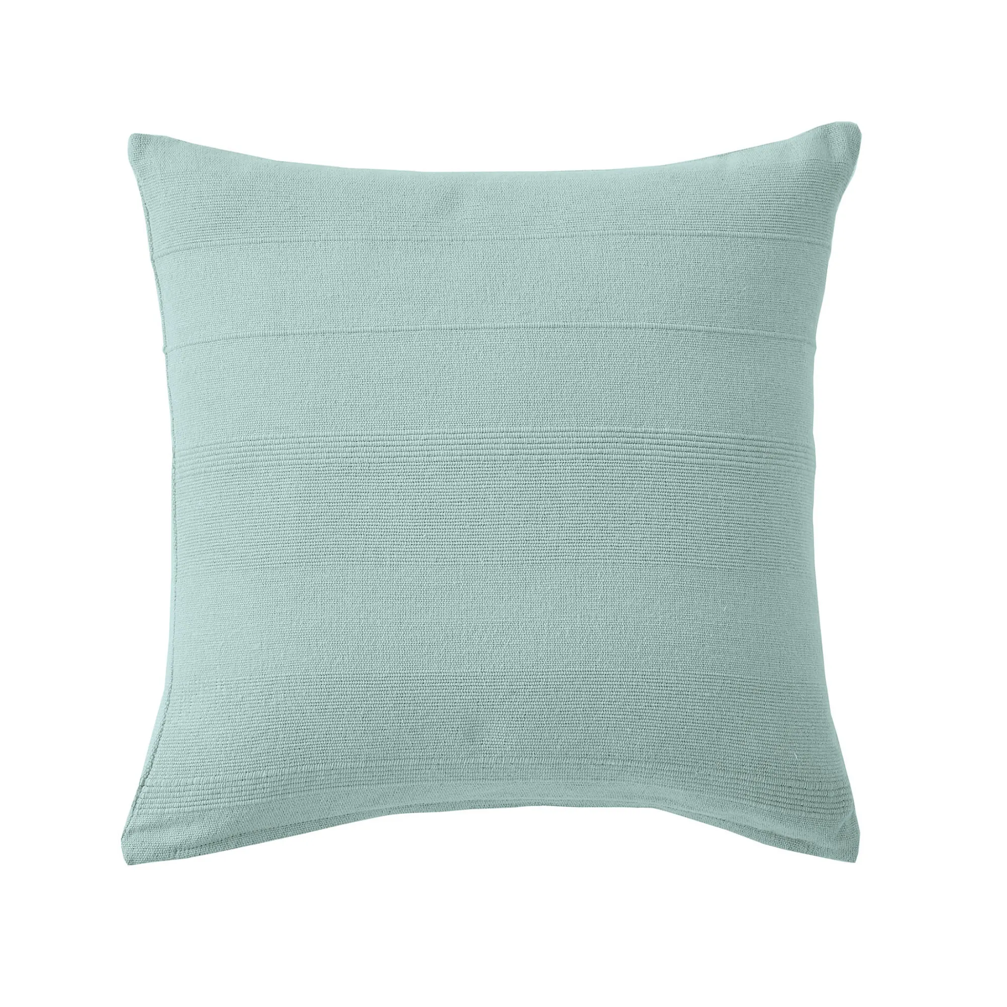 Kussenhoes<Blancheporte Kussenhoes in effen katoen met artisanaal weefsel - set van 2 celadon