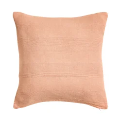 Kussenhoes<Blancheporte Kussenhoes in effen katoen met artisanaal weefsel - set van 2 roze