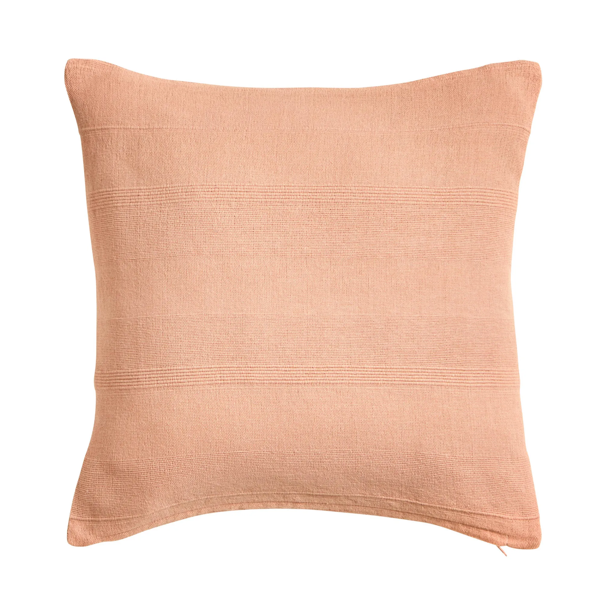 Kussenhoes<Blancheporte Kussenhoes in effen katoen met artisanaal weefsel - set van 2 roze