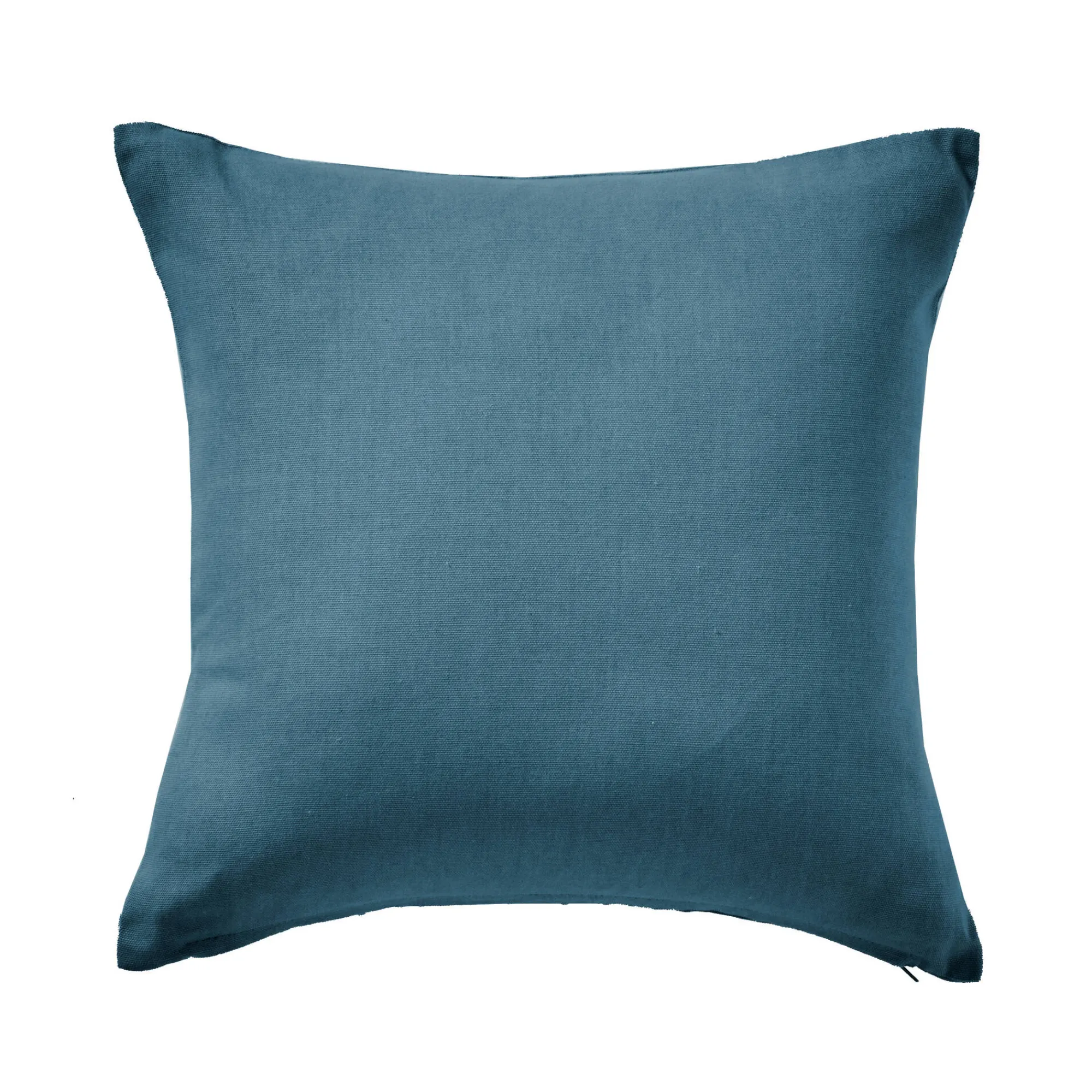 Kussenhoes<Colombine Kussenhoes in effen zeildoekstof - set van 2 blauw