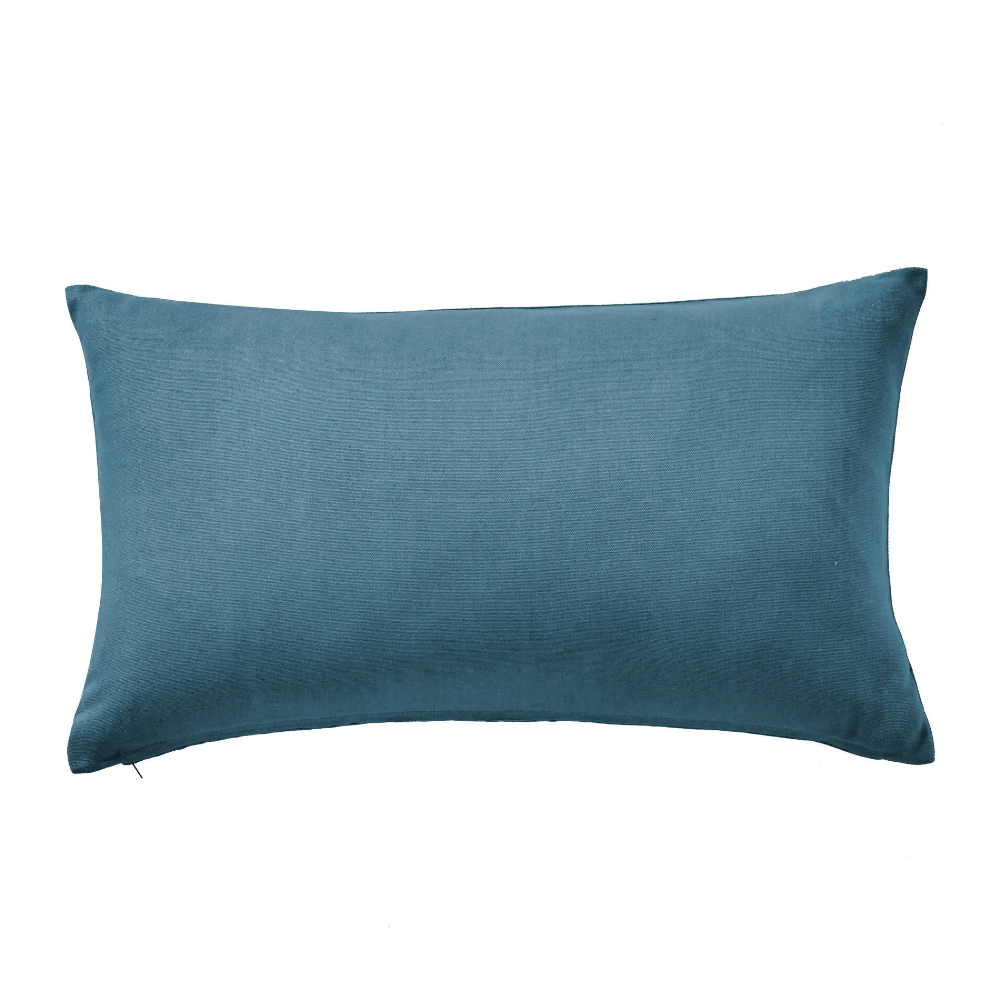 Kussenhoes<Colombine Kussenhoes in effen zeildoekstof - set van 2 blauw