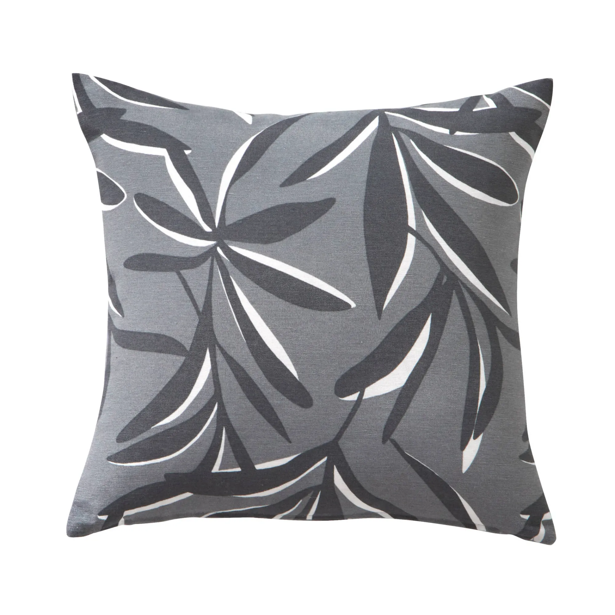 Kussenhoes<Blancheporte Kussenhoes met bladerenprint grijs