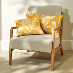 Kussenhoes<Blancheporte Kussenhoes met bladerenprint honing