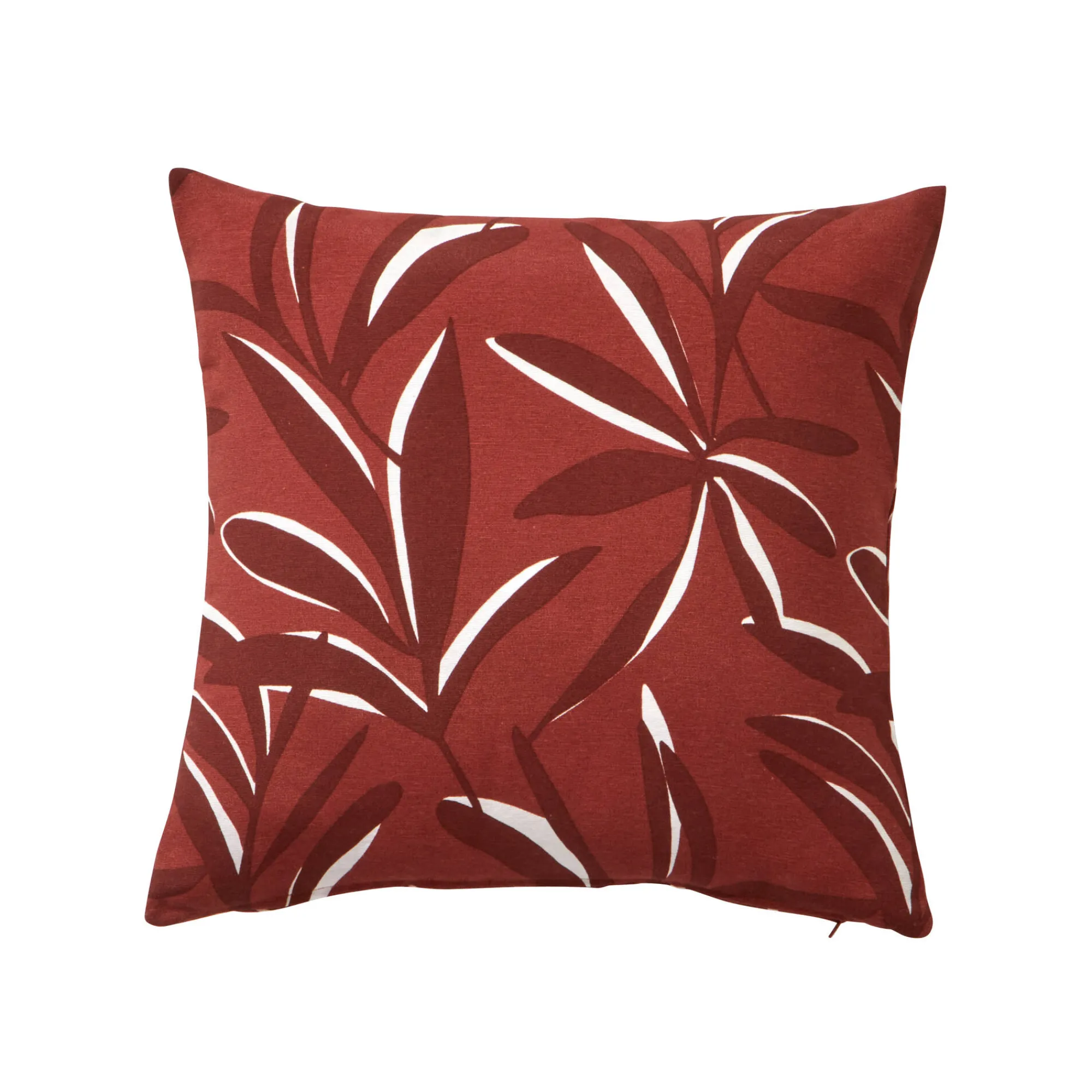 Kussenhoes<Blancheporte Kussenhoes met bladerenprint terracotta