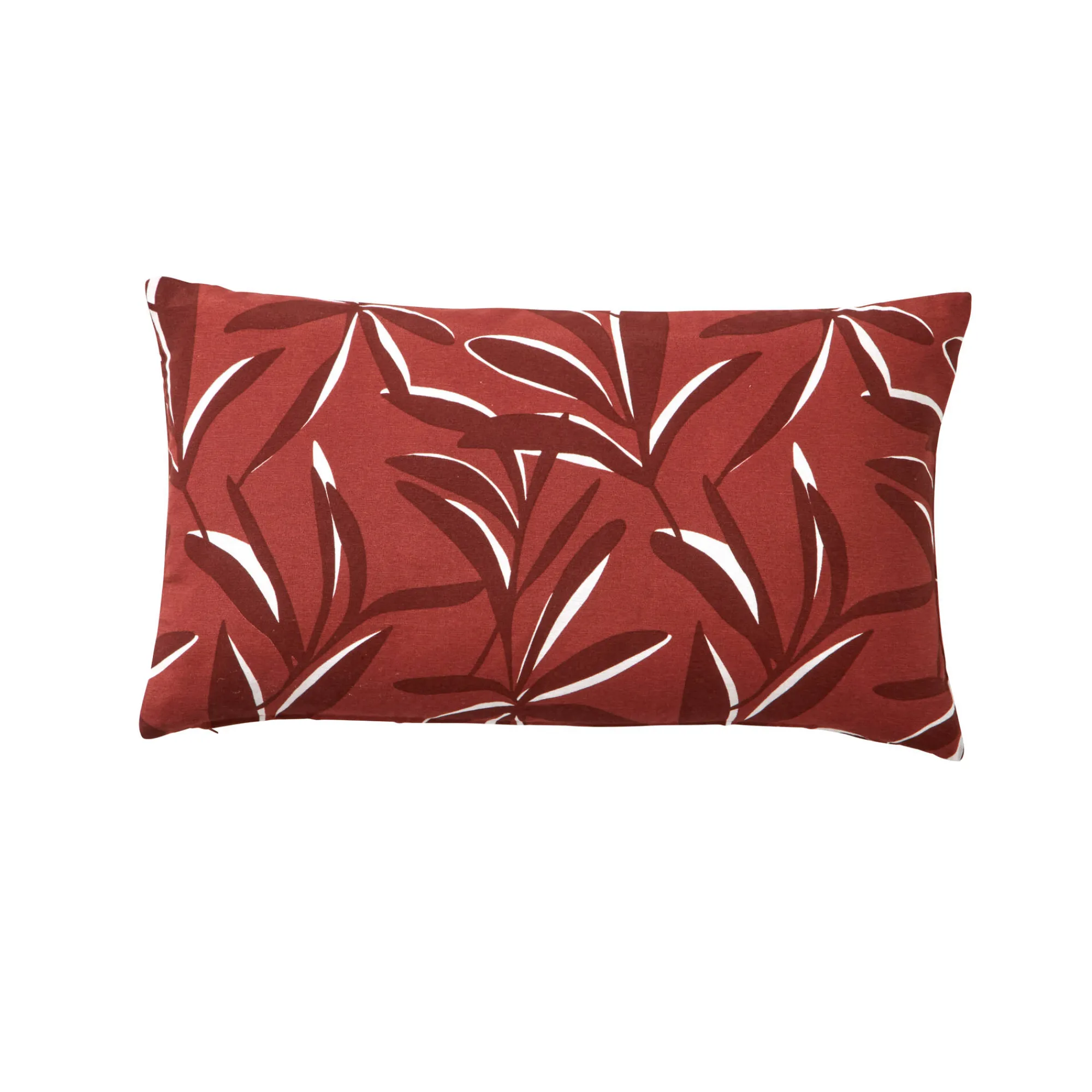 Kussenhoes<Blancheporte Kussenhoes met bladerenprint terracotta