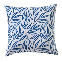 Kussenhoes<Blancheporte Kussenhoes met bladerenprint Madère - set van 2 blauw