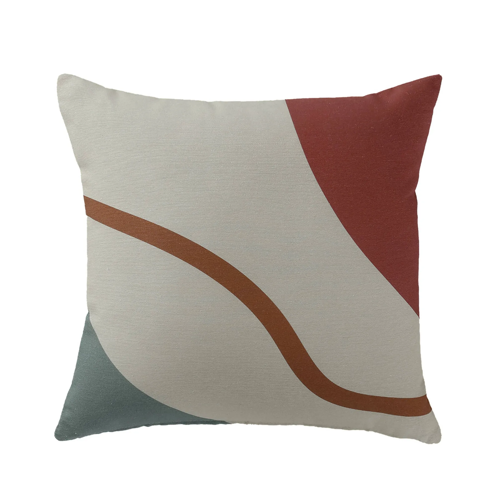 Kussenhoes<Blancheporte Kussenhoes met 'bochten' print - set van 2 ecru / terracotta