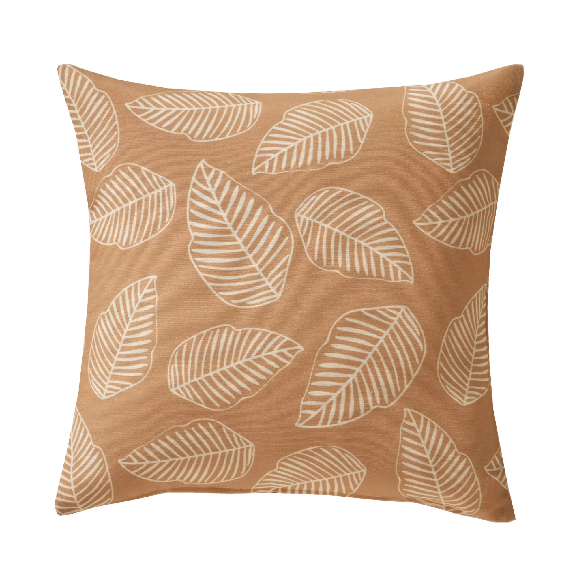 Kussenhoes<Blancheporte Kussenhoes met kleine bladerenprint - set van 2 oker