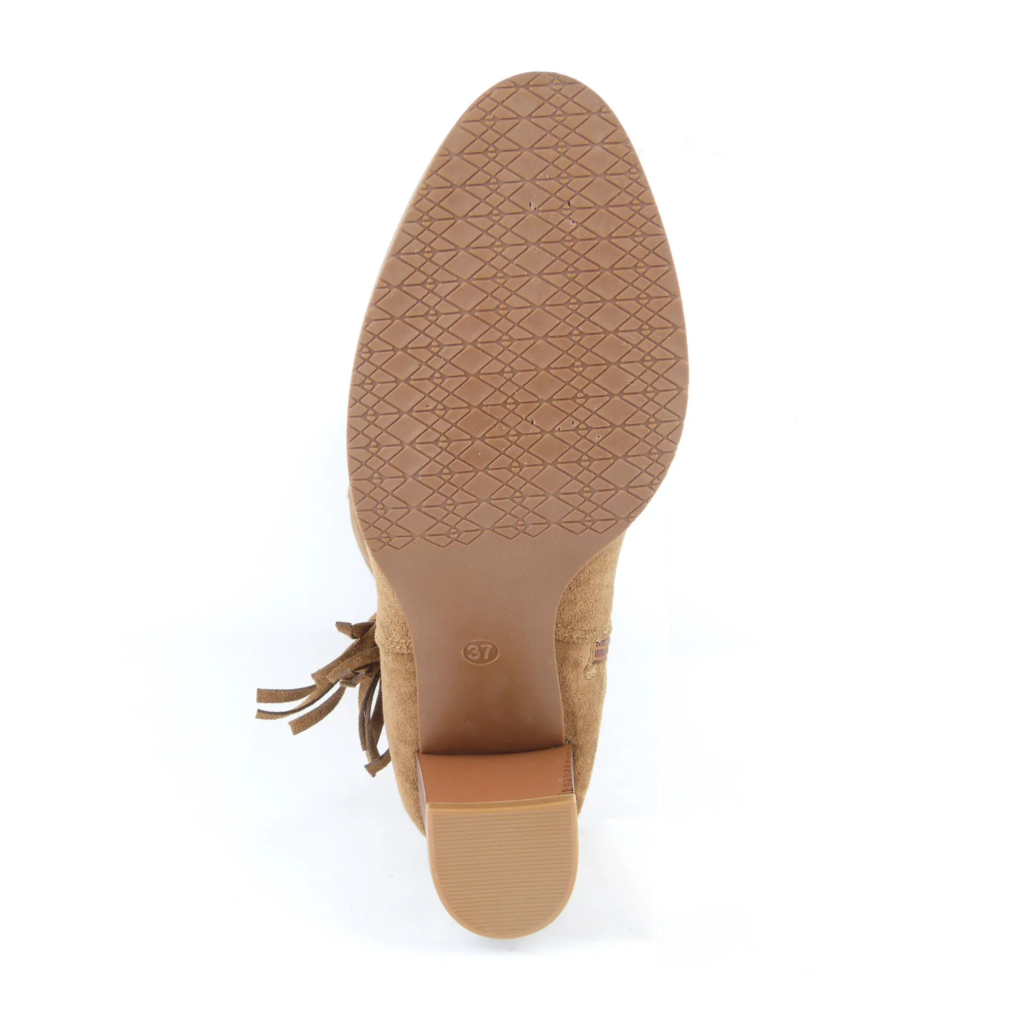 Laarzen|Schoenen<Blancheporte Laarzen met hak, lintje aan de enkel karamel