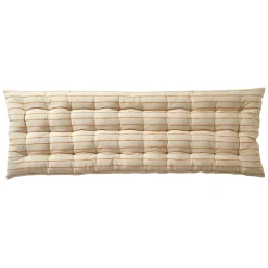 Vloerkussen<Blancheporte Lang, decoratief kussen in artisanaal weefsel naturel / honing
