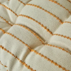Vloerkussen<Blancheporte Lang, decoratief kussen in artisanaal weefsel naturel / honing