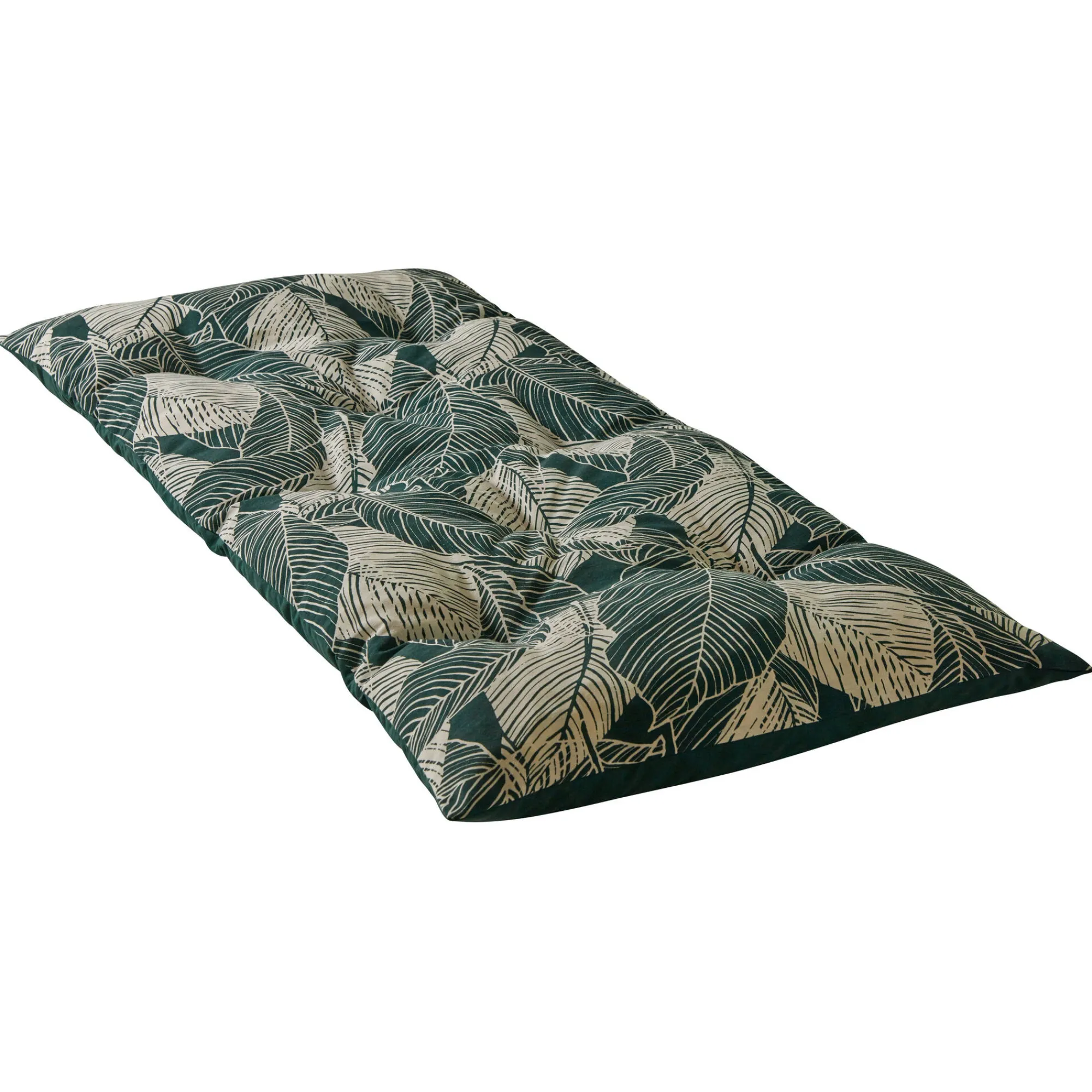 Vloerkussen<Blancheporte Lang, decoratief kussen met bladerenprint groen