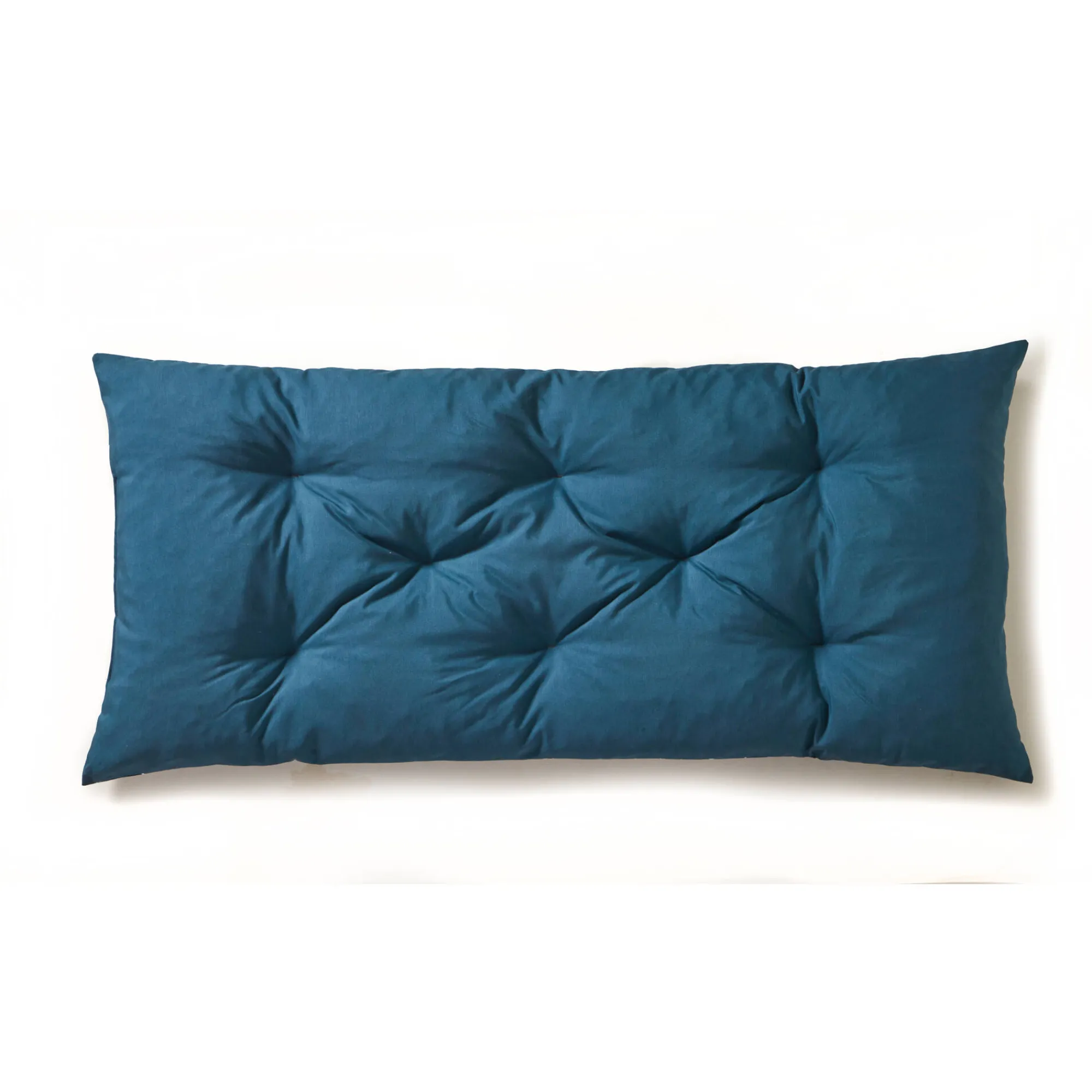 Vloerkussen<Blancheporte Lang vloerkussen met bladerenprint blauw