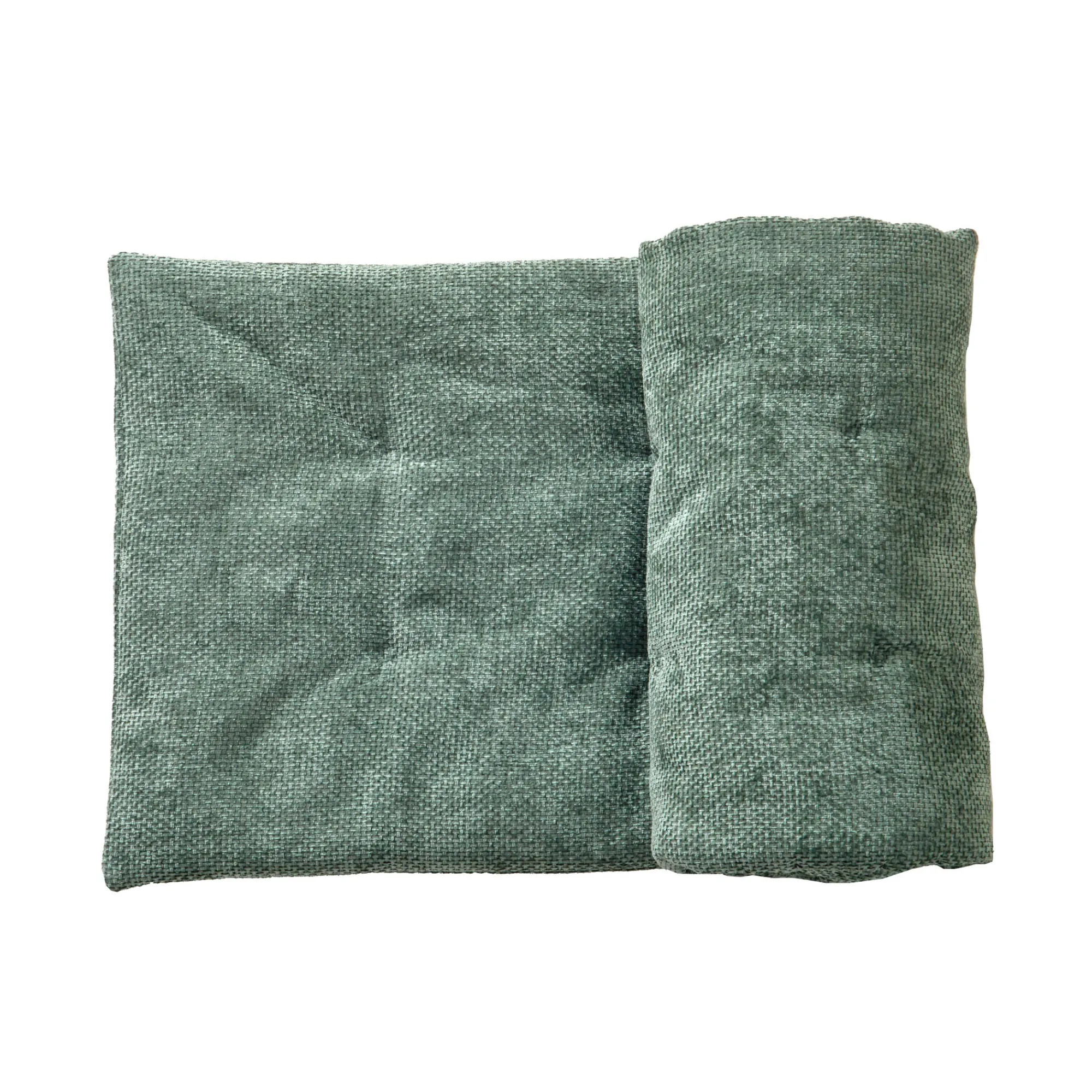 Vloerkussen<Blancheporte Lang zitbankkussen, chenilleweefsel groen