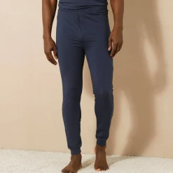 Ondergoed<Thermoperle Lange legging in molton - set van 2 marine