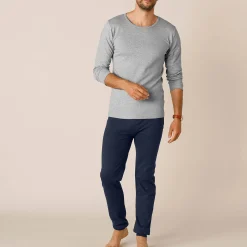 Ondergoed<Thermoperle Lange onderbroek in katoen ® - set van 2 marine