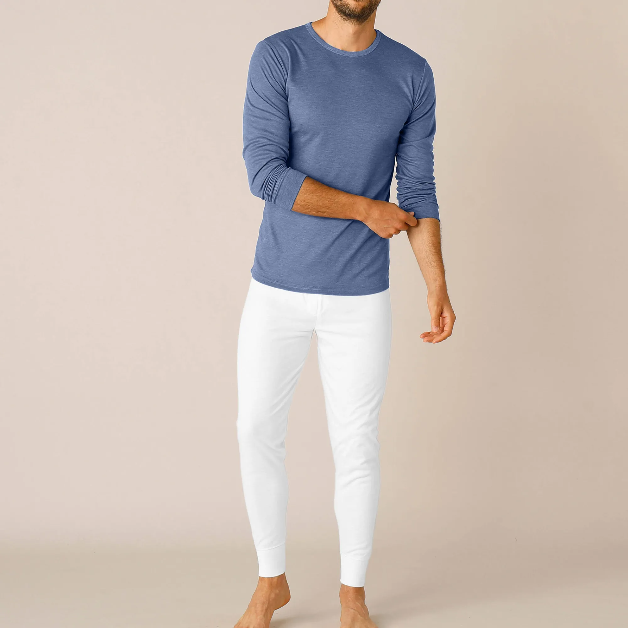 Ondergoed<Thermoperle Lange onderbroek in katoen ® - set van 2 wit