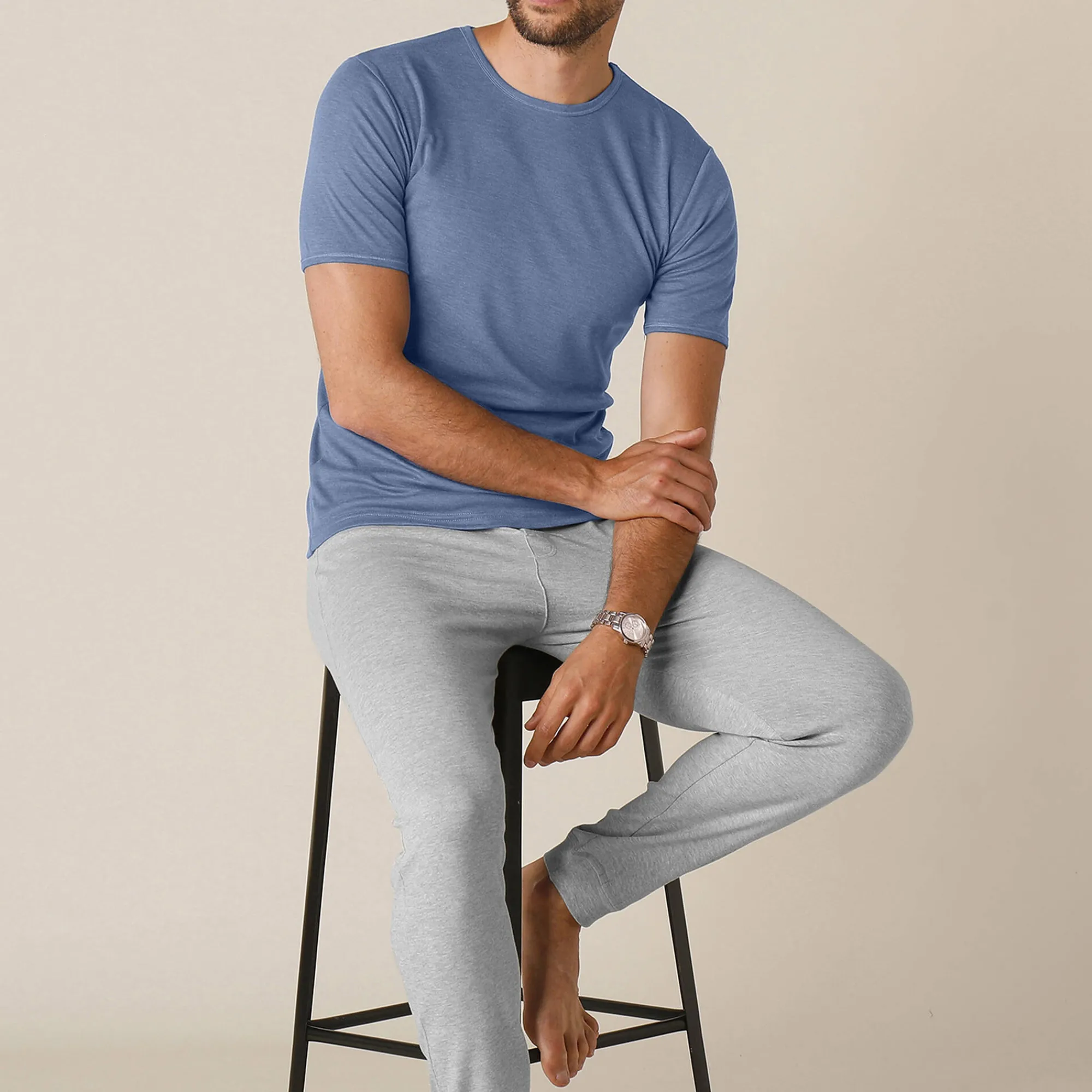 Ondergoed<Thermoperle Lange onderbroek in ® polyester - set van 2 chiné grijs