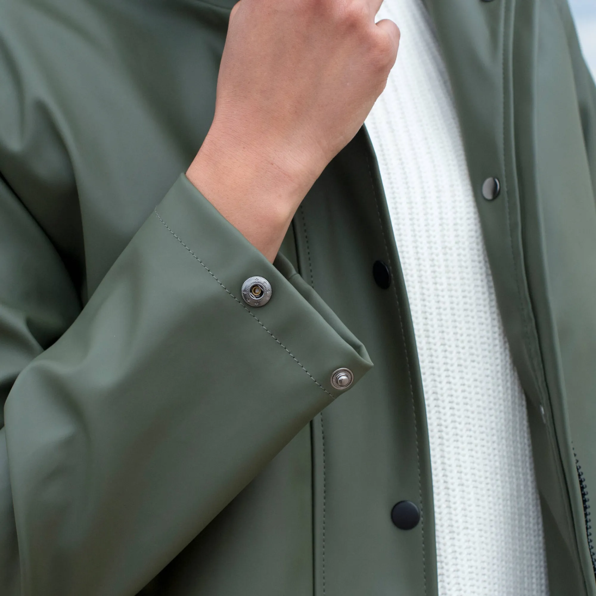Parka En Donsjas<Blancheporte Lange regenjas, gevoerd met fleece, gerecycleerd polyester** kaki
