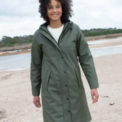 Parka En Donsjas<Blancheporte Lange regenjas, gevoerd met fleece, gerecycleerd polyester** kaki