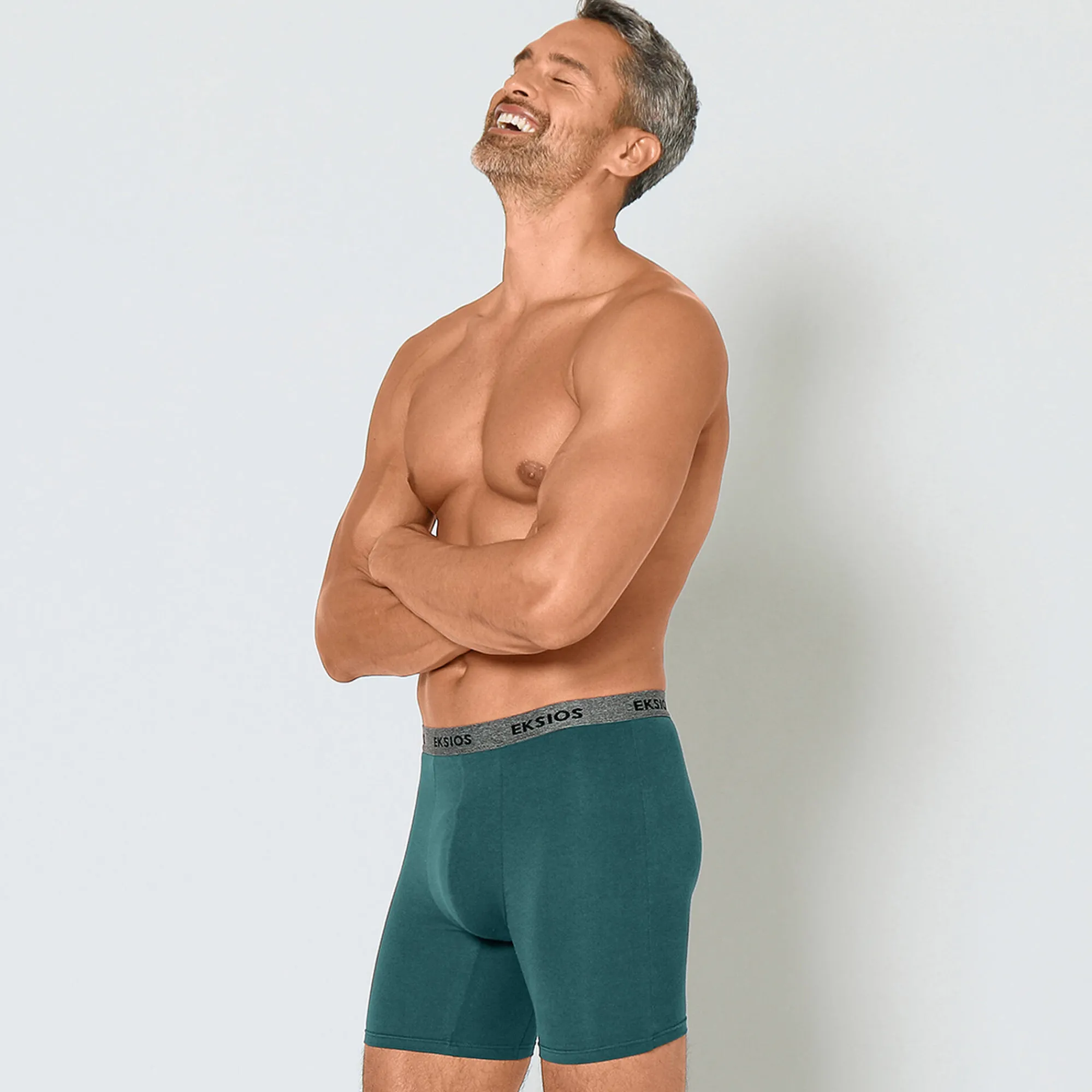 Ondergoed<Blancheporte Lange shorty in shortmodel - set van 2 eendenblauw + bordeaux