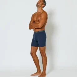 Ondergoed<Blancheporte Lange shorty in shortmodel - set van 2 zwart + grijsblauw