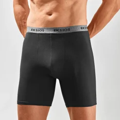 Ondergoed<Blancheporte Lange shorty in shortmodel - set van 2 zwart + grijsblauw