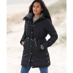 Parka En Donsjas<Blancheporte Lange waterafstotende en gematelasseerde jas zwart