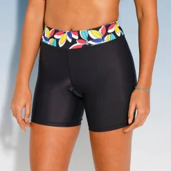 Badmode|Badmode<Blancheporte Lange zwemshort Boruca zwart / veelkleurig