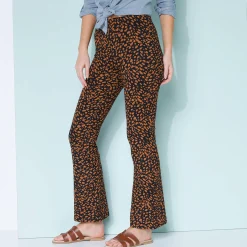 Legging<Blancheporte Legging bootcut taille élastiquée, imprimé peau de bête zwart / karamel