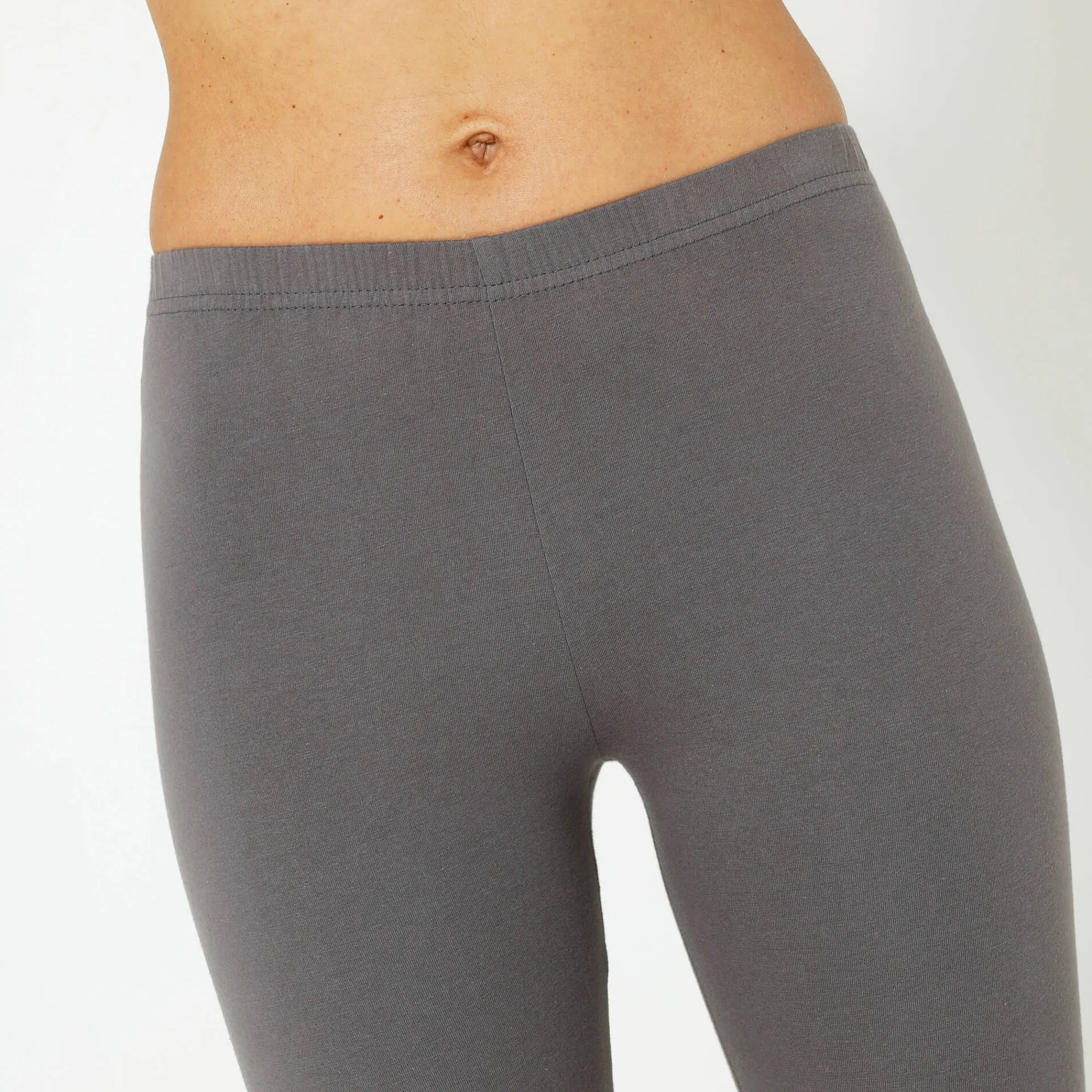 Legging|Broek<Blancheporte 3/4-legging in biokatoen antraciet