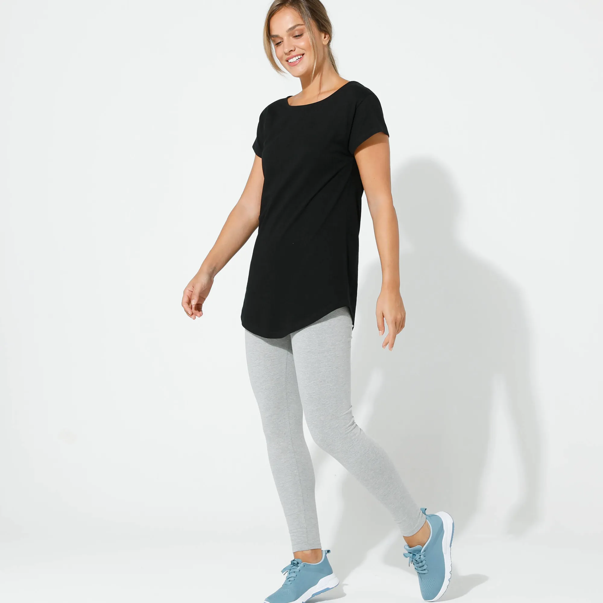 Legging|Broek<Blancheporte Legging in jerseytricot chiné grijs