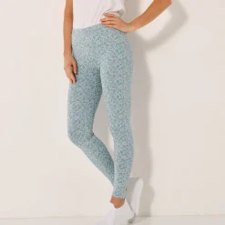 Legging<Blancheporte Legging in jerseytricot met grafische print grijsblauw