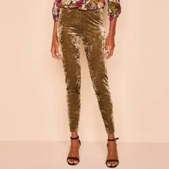 Feestoutfits Dames|Legging<Blancheporte Legging in velourstricot bronskleur