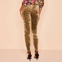 Feestoutfits Dames|Legging<Blancheporte Legging in velourstricot bronskleur