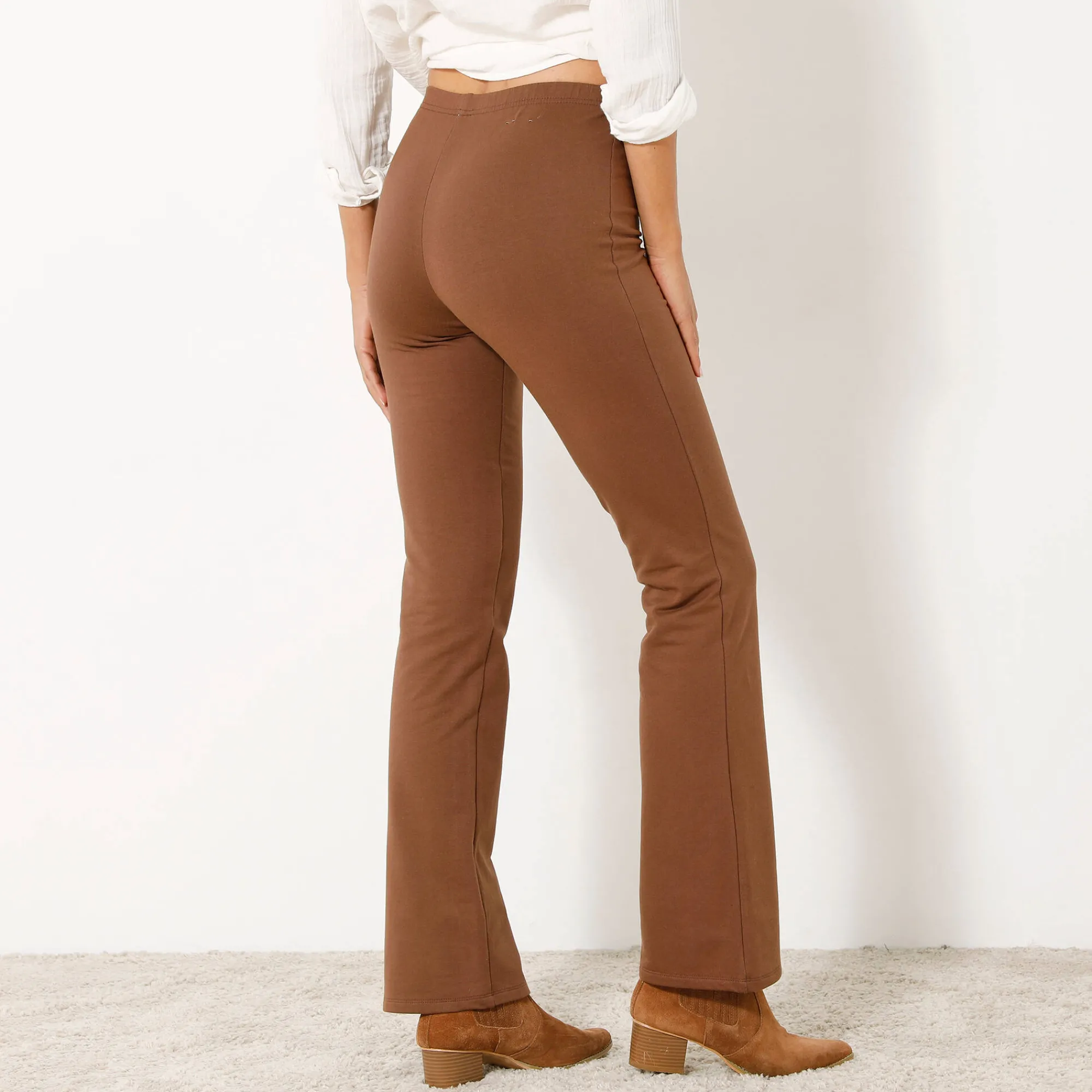 Legging<Blancheporte Legging in warm molton, trompetmodel taupe