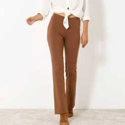 Legging<Blancheporte Legging in warm molton, trompetmodel taupe
