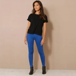 Legging<Blancheporte Legging met elastische taille en ritsjes onderaan felblauw