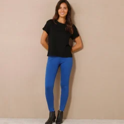 Legging<Blancheporte Legging met elastische taille en ritsjes onderaan felblauw