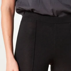 Legging<Blancheporte Legging met gestikte plooien, elastische taille zwart