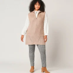 Legging<Blancheporte Legging met ingeweven ruitjes, elastische taille zwart / beige