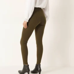 Feestoutfits Dames|Legging<Blancheporte Legging met knooppandeffect, elastische taille kaki