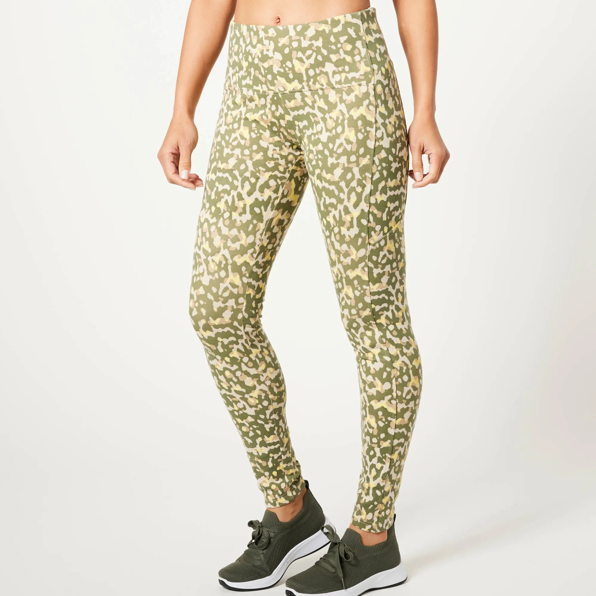 Legging<Blancheporte Legging met zakje, bedrukt kaki